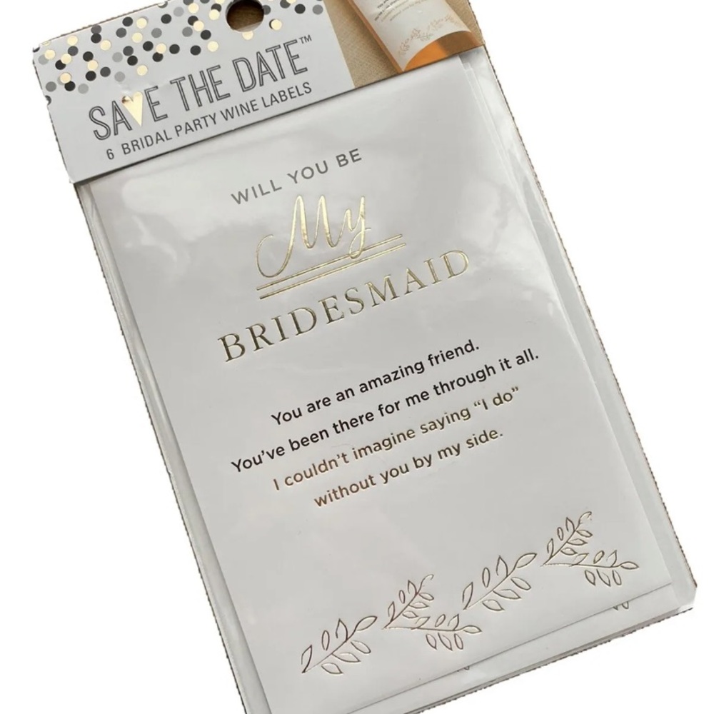 6 Bridesmaid Proposal Will You Be My Bridesmaid Maid of Honor Wine Label sticker